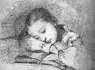 Portrait de Juliette Courbet comme une enfant dormant